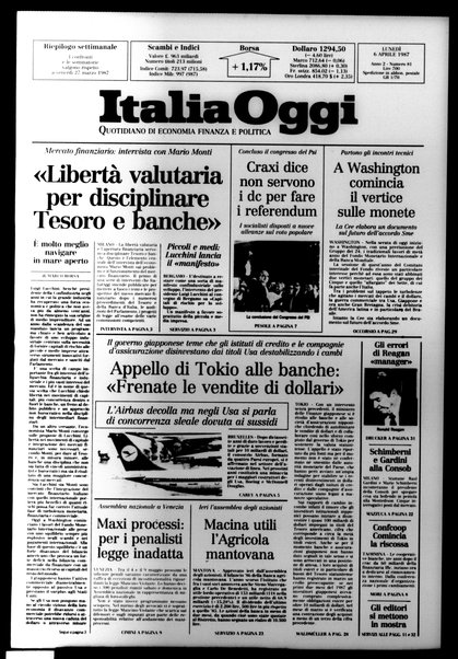 Italia oggi : quotidiano di economia finanza e politica